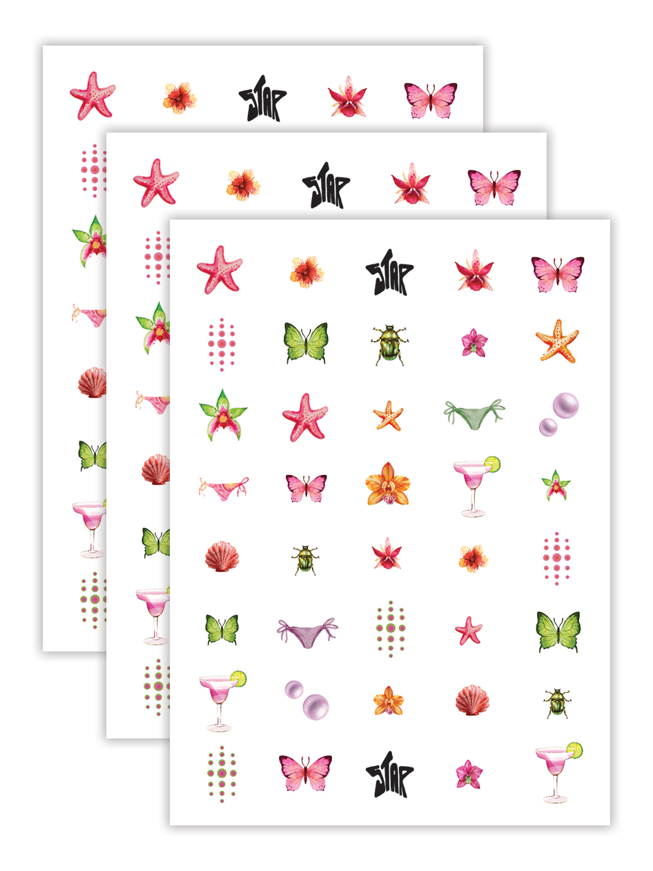 Lot de 3 - Stickers d'ongles