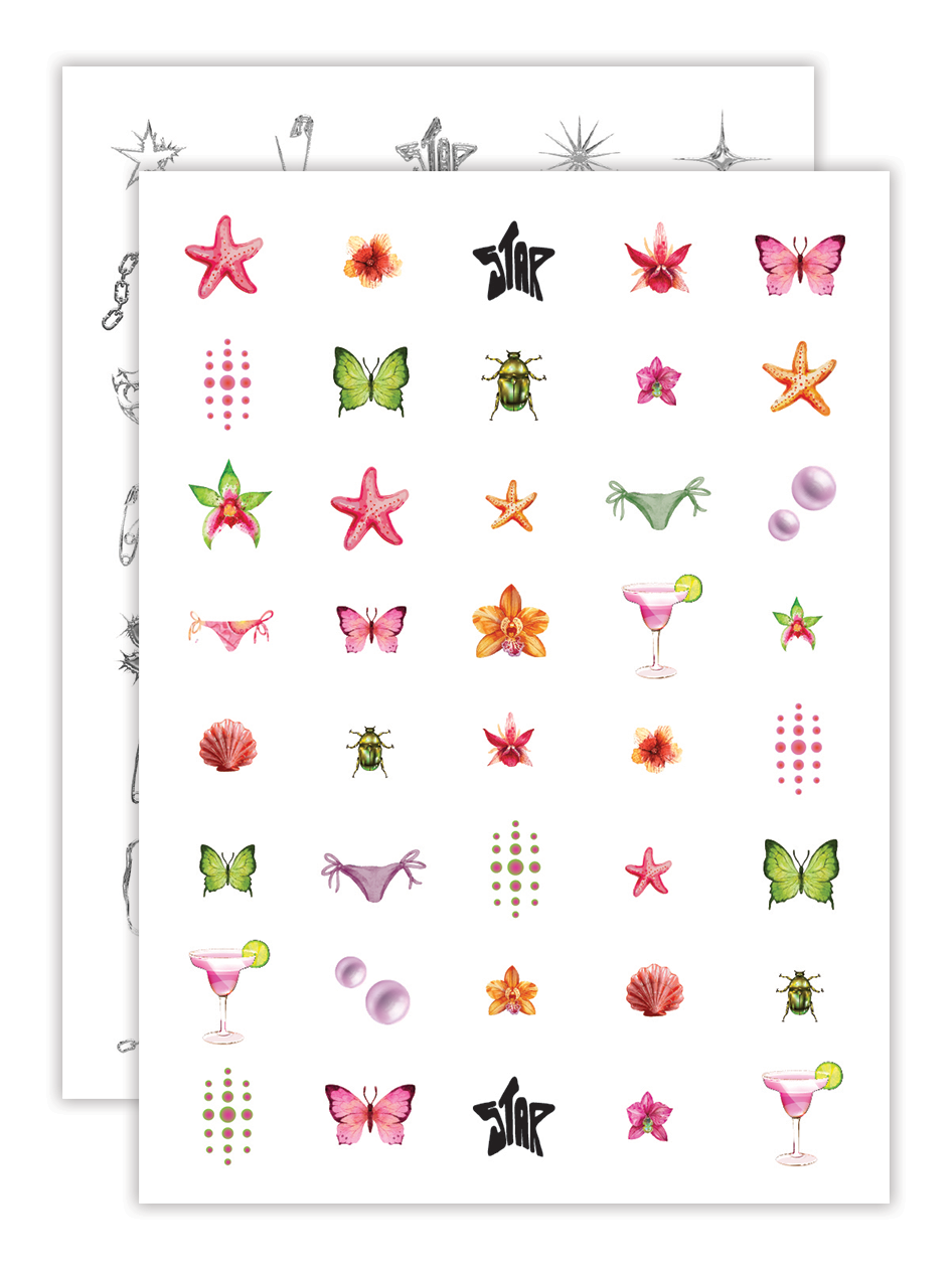 Lot de 2 - Stickers d'ongles