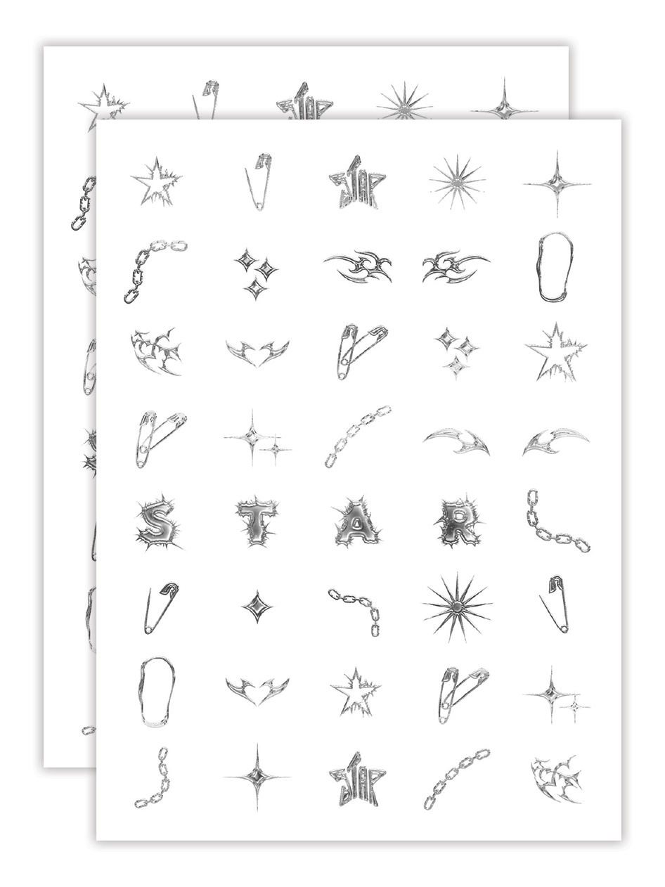 Lot de 2 - Stickers d'ongles