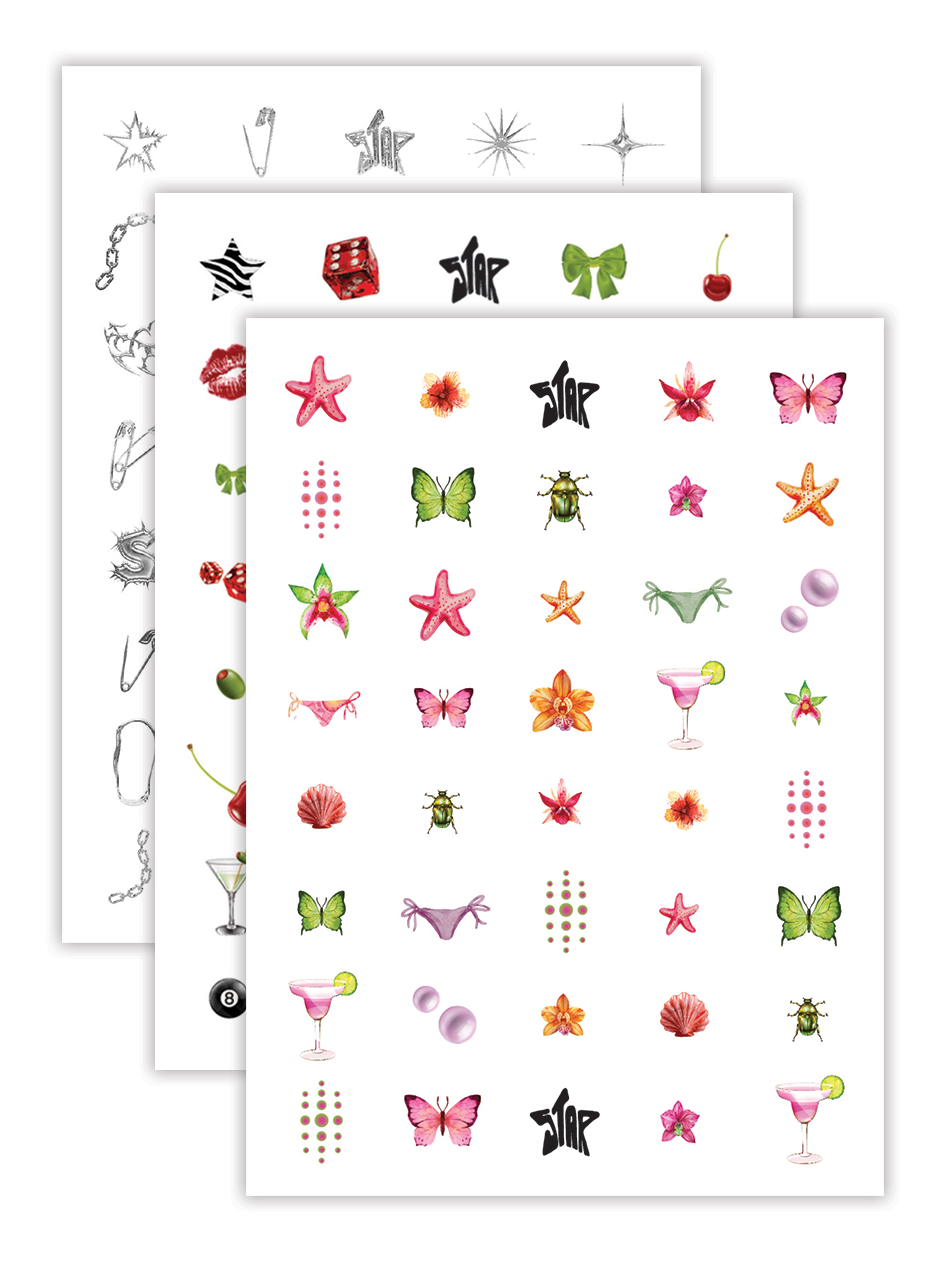 Lot de 3 - Stickers d'ongles