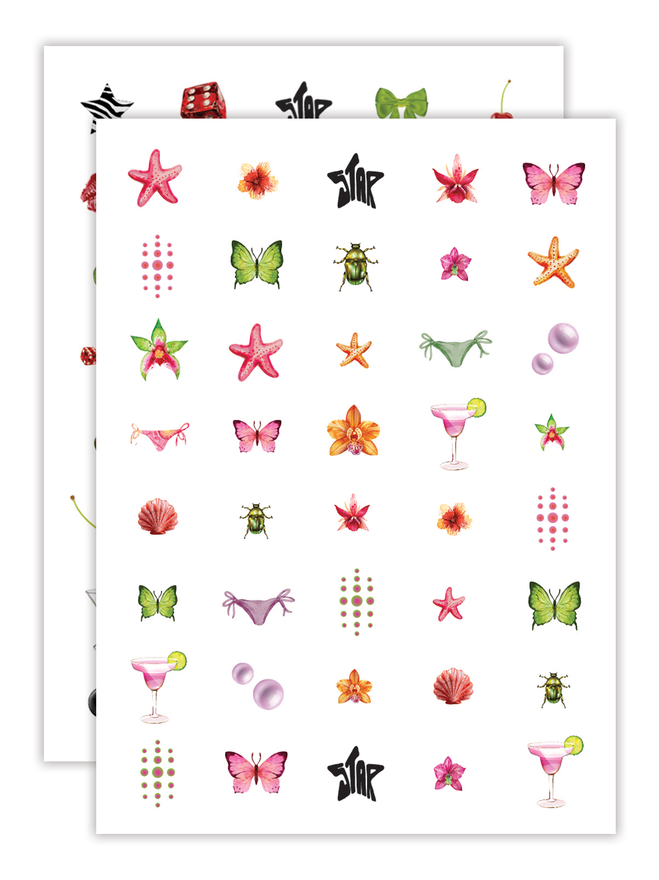 Lot de 2 - Stickers d'ongles